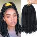 Layashow 12 Inch Crochet Box Braids Curly Ends 6 Packs Bohemian Box Braids Crochet Braid Hair for Black Women (1B, 12 Inch)… 12 Inch 1B