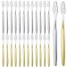 Remerry 100 Pack Individually Wrapped Toothbrushes Bulk Disposable Travel Toothbrushes Manual Disposable Tooth Brush Soft Bristle Tooth Brush for Adults Kids Hotel Guest Camping Travel 2 Colors