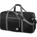Foldable Duffle Bag 24" 28" 32" 36" 60L 80L 100L 120L for Travel Gym Sports Lightweight Luggage Duffel By WANDF Black 36 inches (120 Liter)