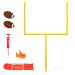 GoSports Football Field Goal Post Set with 2 Footballs and Kicking Tee - Life Sized Backyard Field Goal for Kids and Adults - 6 ft or 8 ft 6 ft Standard