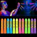 12 Pcs Glow in The Dark Body Face Paint Neon Glow in The Black Light UV Fluorescent Crayons Paint Sticks Makeup Kit for Kids Adults Halloween Masquerade Mardi Gras Blacklight Birthday Party 12pcs