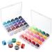 Prewound Thread Bobbins with Bobbin Box for Brother/Babylock/Janome/Elna/Singer, Assorted Colors, 50 Pieces