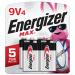 Energizer Max 9V Batteries Premium Alkaline 9 Volt Batteries (4 Battery Count)