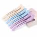 AIMIKE 6pcs Hair Clips for Styling Sectioning Anti-Slip No-Crease Duck Billed Hair Clips with Silicone Band Colorful Hair Roller Clips Salon and Self Hair Cutting Clips for Hairdresser Women Men Apricot Blue and Purple