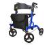 DeerPlanet Rollator Walkers for Seniors and Adults, 8" Wheels Medical Rolling Walker with Seats, Adjustable Handle & Basket, Aluminum Mobility Aids Blue