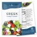 Hall & Perry Low Calorie, Low Fat, Keto Friendly Salad Dressing Packets - Greek Flavor in 10 Ready to Serve Pouches, 1 oz each