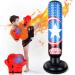 DAUXONE Inflatable Punching Bag for Kids, 63 Inch Fitness Boxing Bag Stand with Star Boxing Gloves for MMA, Practicing Karate, Taekwondo, Toys Age 3+ Gift for Kids