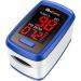 aCurio Pulse Oximeter NHS Test Oximeter - CE Approved Oxygen Monitor Finger Adults and Child Heart-Rate Monitor - Oxygen Saturation Monitor Accurate Fast Blood Oxygen Monitor Heart Rate Monitor blue