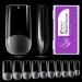 Gelike ec Medium Square Nail Tips: 240PCS Soft Gel Tips for Nail Extensions Square Shaped Full Cover Gel X Nail Tips Pre Etched - PMMA Resin Clear False Nails Press on Nails 10 Sizes MEDIUM SQUARE 2-240-M-Square