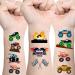Temporary Tattoos for Kids Boys Monster Truck Party 2 Large Sheet Big Size Design Long Lasting Birthday Supplies Car Trucks.