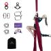 aum active 11 Yards Aerial Silks Kit - Durable Ariel Silks with Hardware, Swivel & Guide - Aerial Swing for Acrobatic Flying Yoga & All Levels (Aerial Yoga Hammock Aerial Rigging Point Up to 18ft) Plum