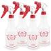Uineko Plastic Spray Bottle (4 Pack, 24 Oz, All-Purpose) Heavy Duty Spraying Bottles Leak Proof Mist Empty Water Bottle for Cleaning Solution Planting Pet with Adjustable Nozzle and Measurements 24 Oz, 4 Pack