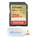 SanDisk SDXC Extreme 256GB Memory Card for Nikon Camera Works with Nikon Z30 Z fc Z6 II Z7 II Mirrorless (SDSDXVV-256G-GNCIN) Bundle with (1) Everything But Stromboli Micro & SD Card Reader