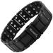 MagnetRX 3X Strength Titanium Magnetic Bracelet  Arthritis and Carpal Tunnel Pain Relief Magnetic Therapy Bracelets for Men  Premium Fold-Over Clasp & Adjustable Length with Sizing Tool Black