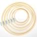 Pllieay 6 Pieces 6 Sizes Embroidery Hoops 4 inch to 10 inch Bamboo Circle Cross Stitch Hoop Rings for Craft Sewing