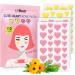 Pimple Patch Heart Shape LitBear Spot Patche Hydrocolloid Acne Patches for Face Zit Spot Sticker Acne Dots Tea Tree Oil + Salicylic Acid 112 Patches 14mm & 10mm (Pink & Yellow)