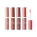 Ruby Kisses Lip Gloss Butter Bomb Gloss Non-Sticky Lip Gloss Vitamin E Natural Nude Lip Makeup- 7.8mL (0.26 US fl.oz) (Champagne, Warm Hug, Flirty, Pilowtalk) #Value Set 2