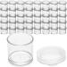 DecorRack 40 Plastic Mini Containers with Lids, 0.5oz, Craft Storage Containers for Beads, Glitter, Slime, Paint or Seed Storage, Small Clear Empty Cups with Lids (40 Pack) 40 Pack/0.5oz