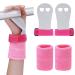 Abeillo 2 Gymnastics Grips Wristbands Sets for Girls Youth Kids, Pink Gymnastic Hand Grips Gymnastic Bar Palm Protection and Wrist Support Sports Accessories for Kids Workout and Exercise Small