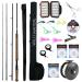 Wild Water Fly Fishing 11 Foot 4-Piece 7-Weight Switch Rod Complete Fly Fishing Rod and Reel Combo Starter Package for Steelhead