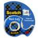 Scotch Wall-Safe Tape  1 Rolls Sticks Securely  Removes Cleanly  Invisible  Designed for Displaying  Photo Safe  3/4 in x 650 in (183)