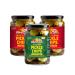 Famous Dave's Pickles Variety Pack (Set of 3): Spicy Dill & Garlic Pickle Chips (24 oz, 1 Jar), Sweet & Spicy Pickle Chips (24 oz, 2 Jars) Spicy Dill & Garlic Chips and Sweet n' Spicy Chips