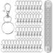 100PCS Keychain Hooks with Key Rings, Metal Swivel Lobster Claw Clasps, for Keychain Clip Lanyard, Jewelry Making, Crafts (Silver)