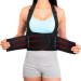 Lower Back Brace with Suspenders | Lumbar Support | Wrap for Posture Recovery, Workout, Herniated Disc Pain Relief | Waist Trimmer Work Ab Belt | Industrial | Adjustable | Women & Men | Black Mesh M Medium (Pack of 1) Black