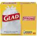 GLAD Tall Quick-Tie Trash Bags, 13 Gallon White Trash Bags for Tall Kitchen Trash Can, 80 Count - Packaging May Vary