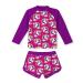 TUONROAD Girls Swimming Costume Toddler Baby Kids Two Piece Long Sleeve Swimsuit UPF 50+ Protection Bathing Suit Swim Set for 4-10 Years 5-6 Years Purple Unicorn