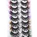 ALPHONSE Colored Lashes Fluffy Mink Eyelashes with Color on End 20MM 5D High Volume Color False Lashes 10 Pairs