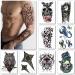 Temporary Tattoos For Men Guys Boys & Teens - Fake Half Arm Tattoos Sleeves For Arms Shoulders Chest Back Legs Cross Skull Owl Clock Scorpion Rose Realistic Waterproof Transfers 8 Sheets 8x6 Saturn