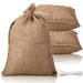 Shappy 10 Pieces Burlap Sand Bag 14" x 26" Empty Sand Bags with Solid Tie Flood Control Bag Water Barrier Sandbag for Flooding Moving House,Tent Sandbags, Store Bags